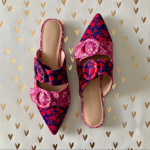 Anthropologie Shoes - NWT Anthropologie Flavia Pink Floral Mules -Size 7